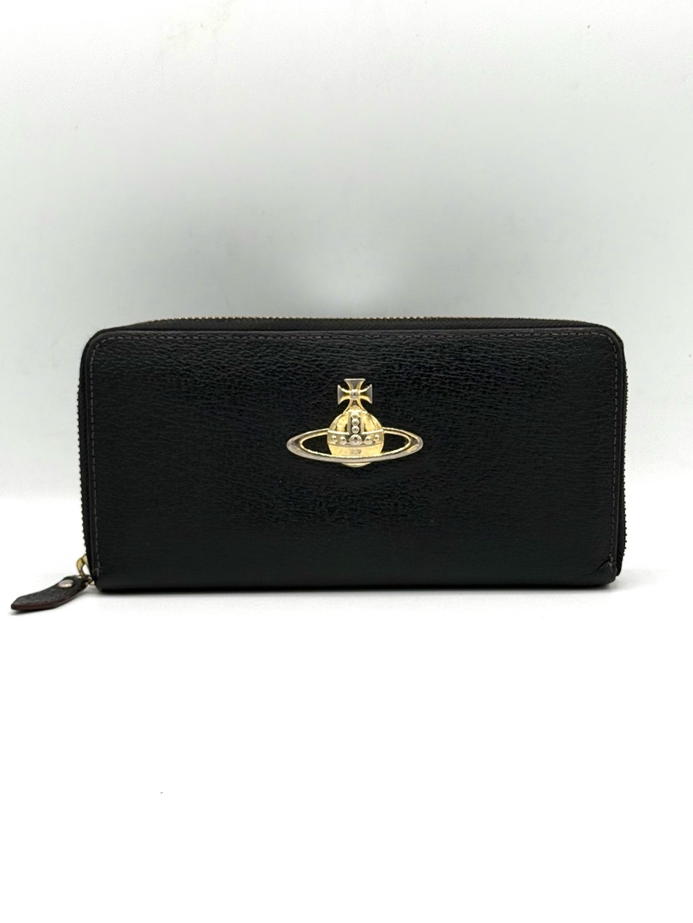 Vivienne Westwood Black Leather Zip Wallet - Excellent Condition ✅Authentic